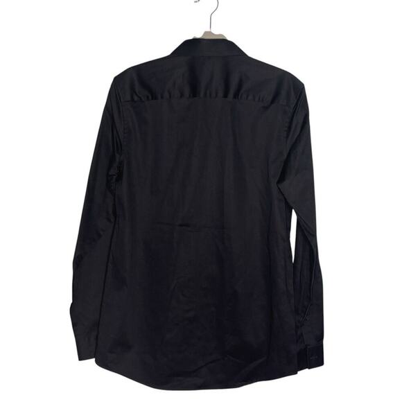 INC Men's Slim Fit Buttondown Shirt Black Size Small 14-14.5 Neck - Picture 4 of 7
